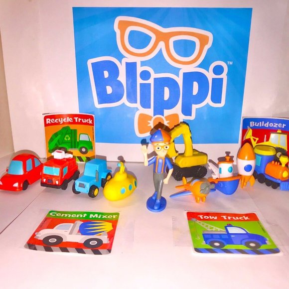 Blippi Figure Set of 14 with 10 Figures and 4 Stickers - Picture 1 of 7
